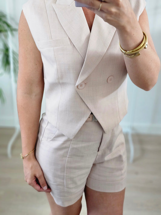 basic gilet Alara roze