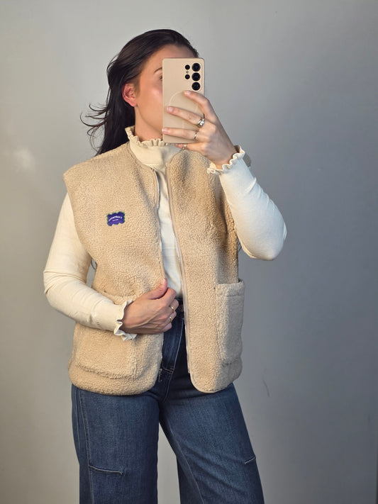 Teddy gilet Floor beige