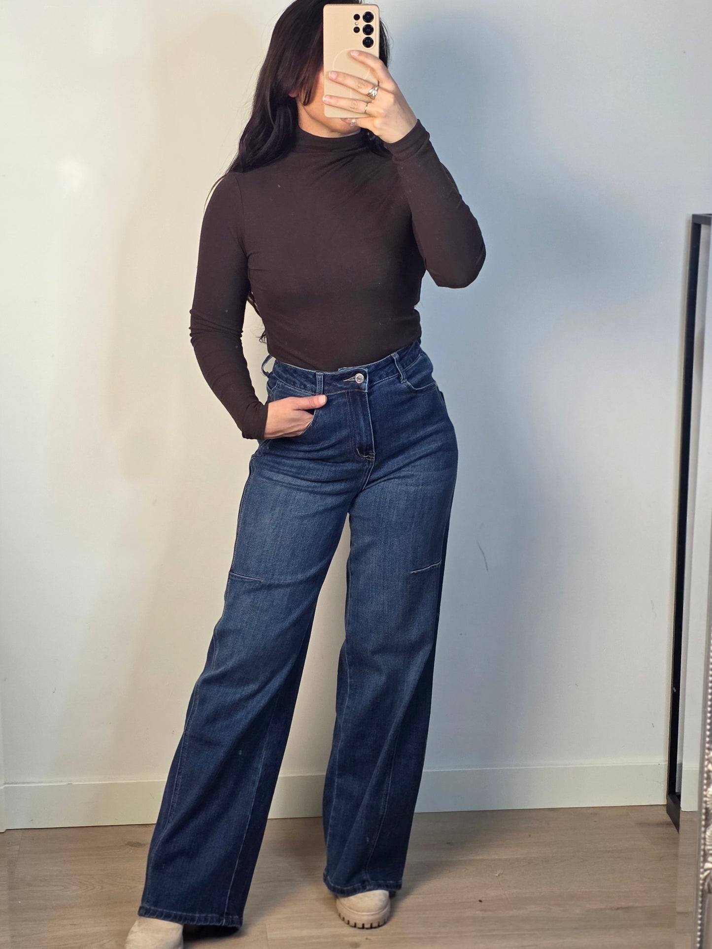 Basic longsleeve turtle neck brown