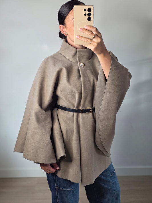 Poncho Noortje taupe