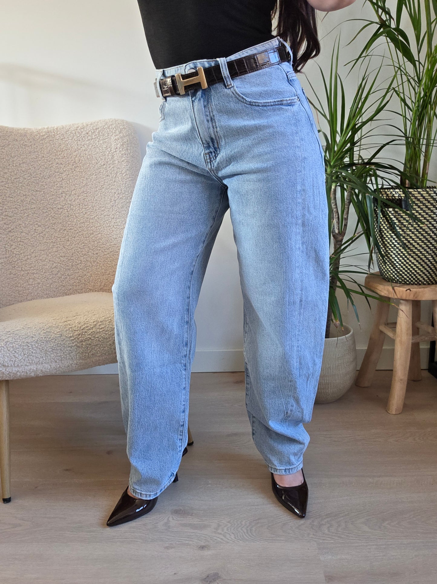 Barrel jeans light blue