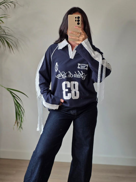 Gina top navy blue