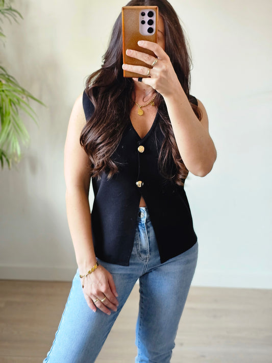 Top Liza zwart