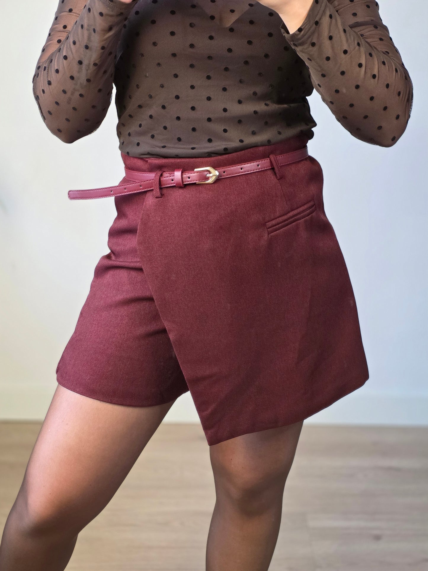 Skort Isa bordeaux