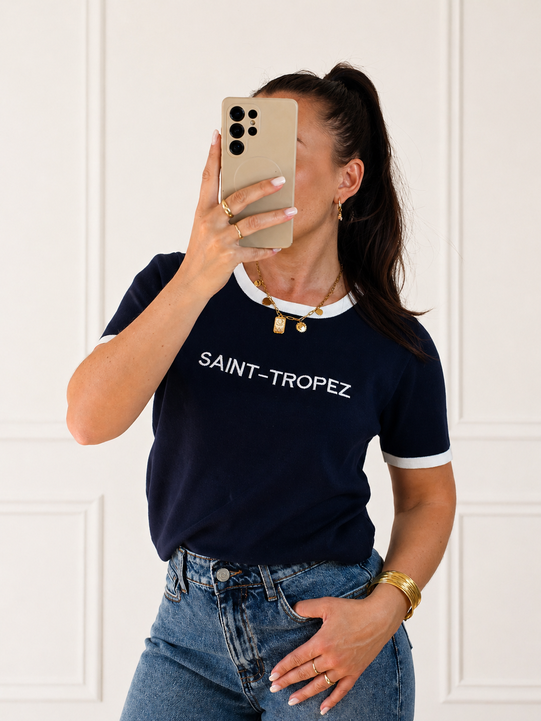 Saint-tropez top navy blue